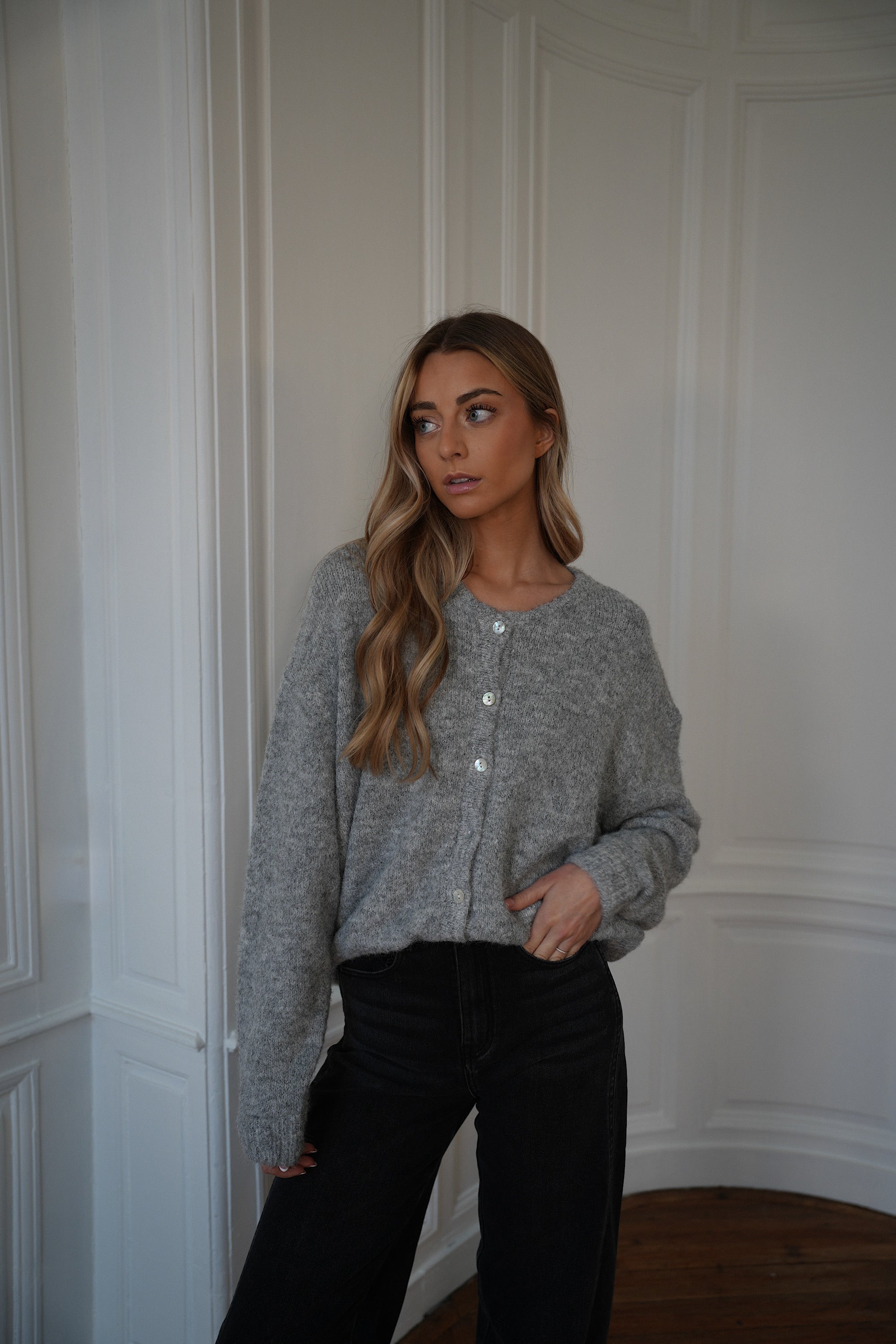 Catrina gris - Gilet ample