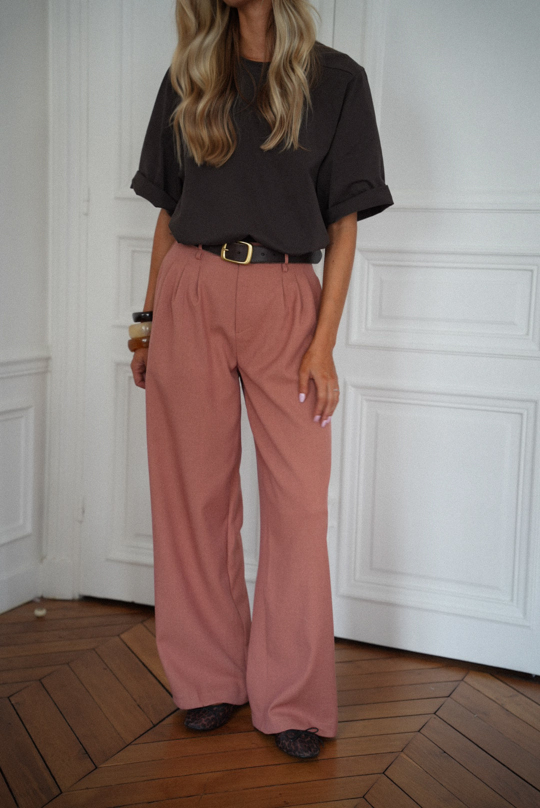 Achille saumon - Pantalon droit