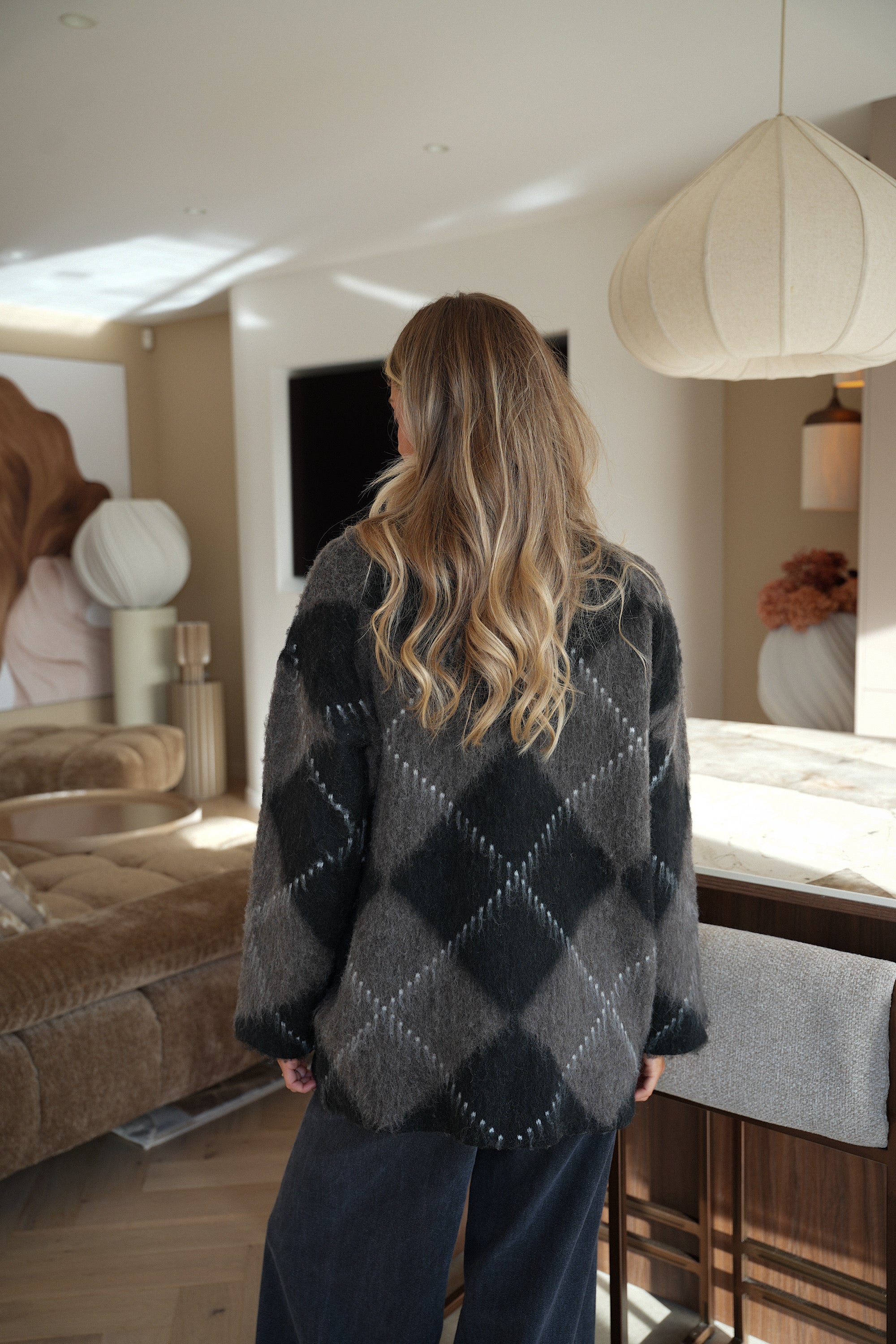 Rosane chocolat - Pull imprimé