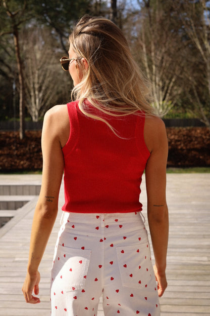 Fedi rouge - Top sans manches