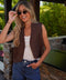 Elia marron - Gilet sans manches