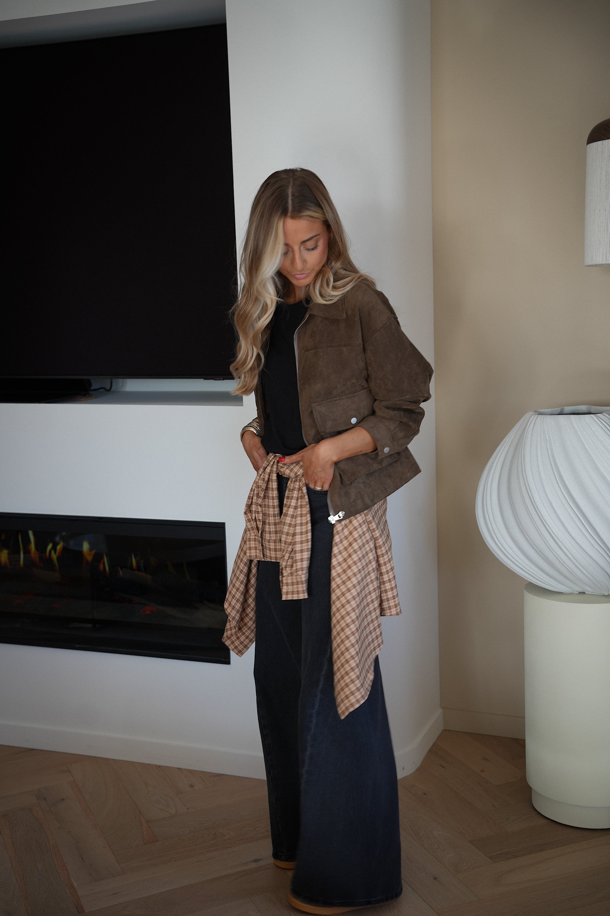 Rebeca chocolat - Veste suédée