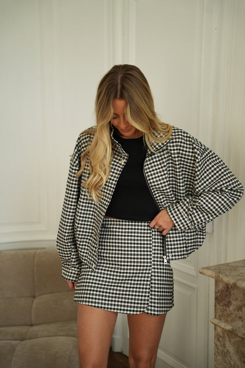 Steffy noir/blanc - Veste zippée