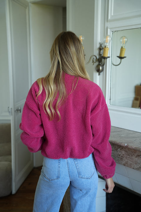 Alaya framboise  - Veste polaire