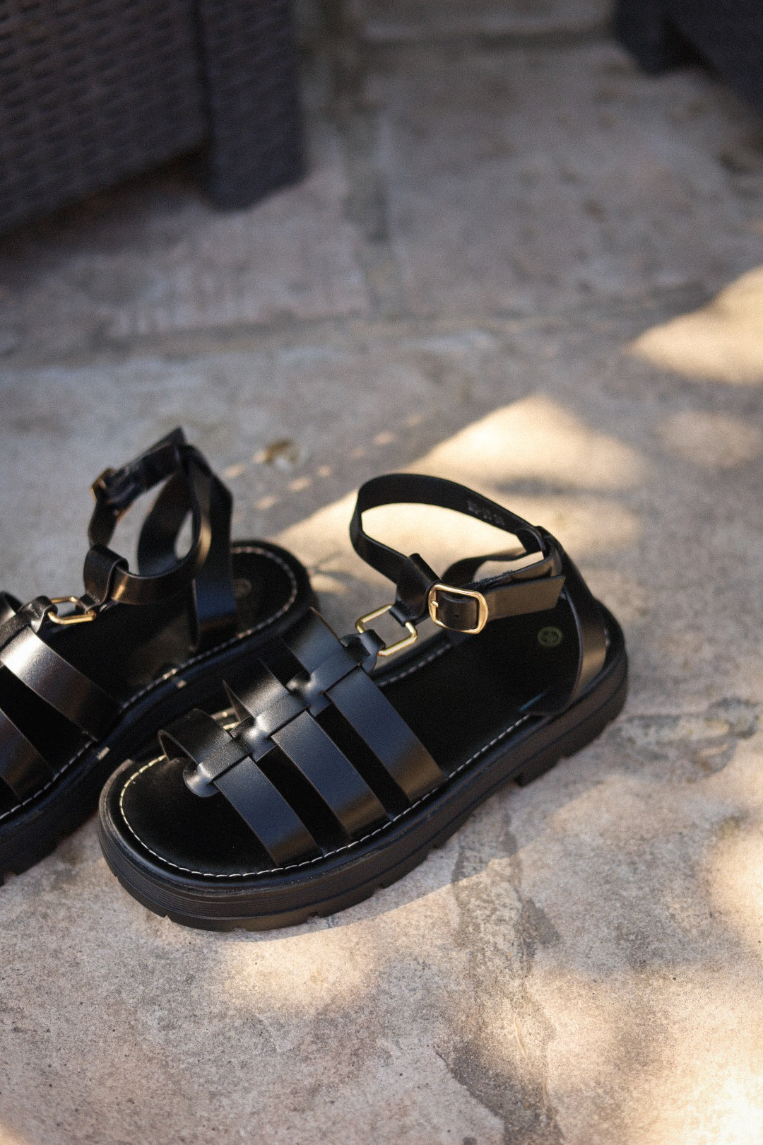 Miley noires - Sandales similicuir
