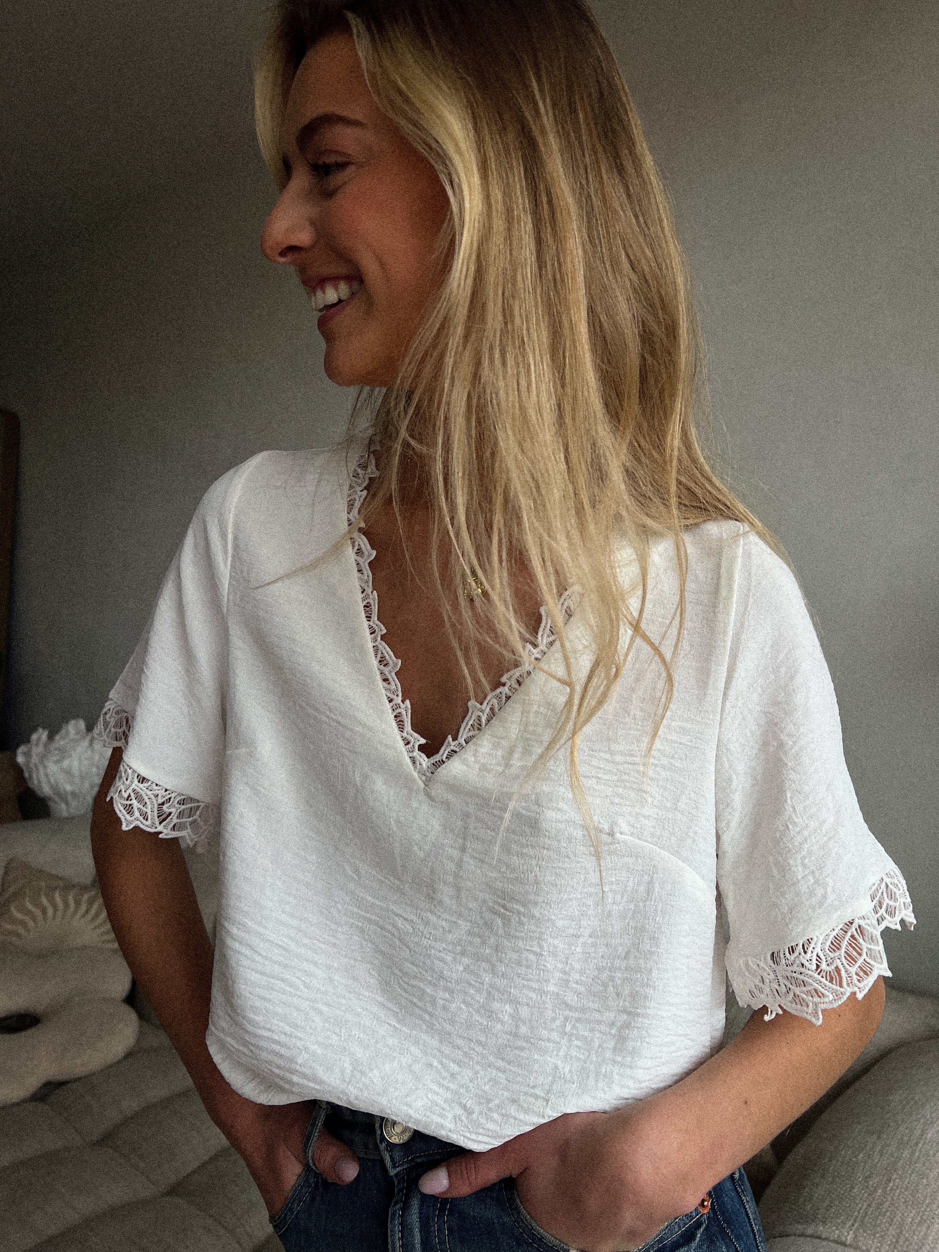 Felixia blanc - Blouse fluide