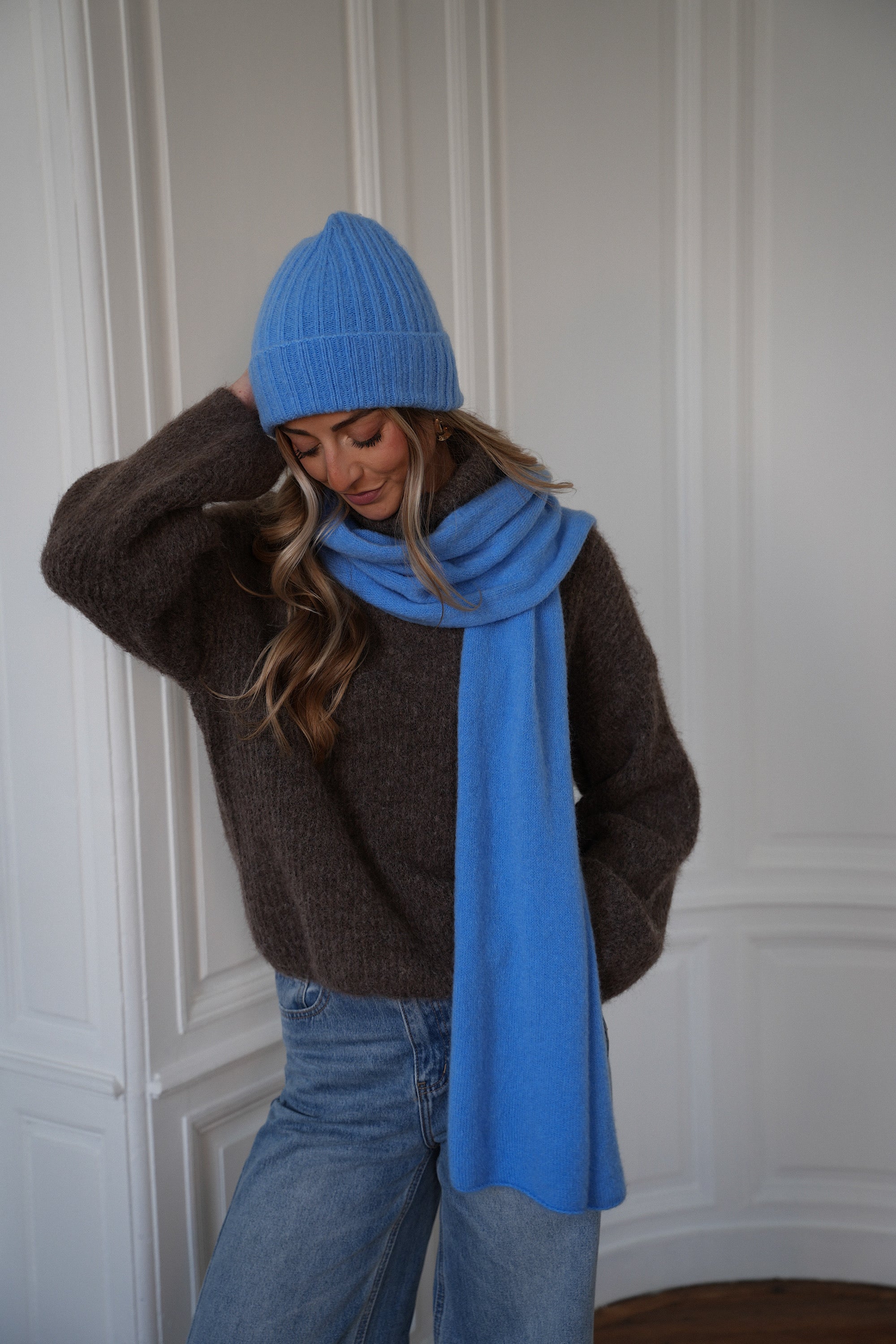 Jess bleue - Écharpe douce