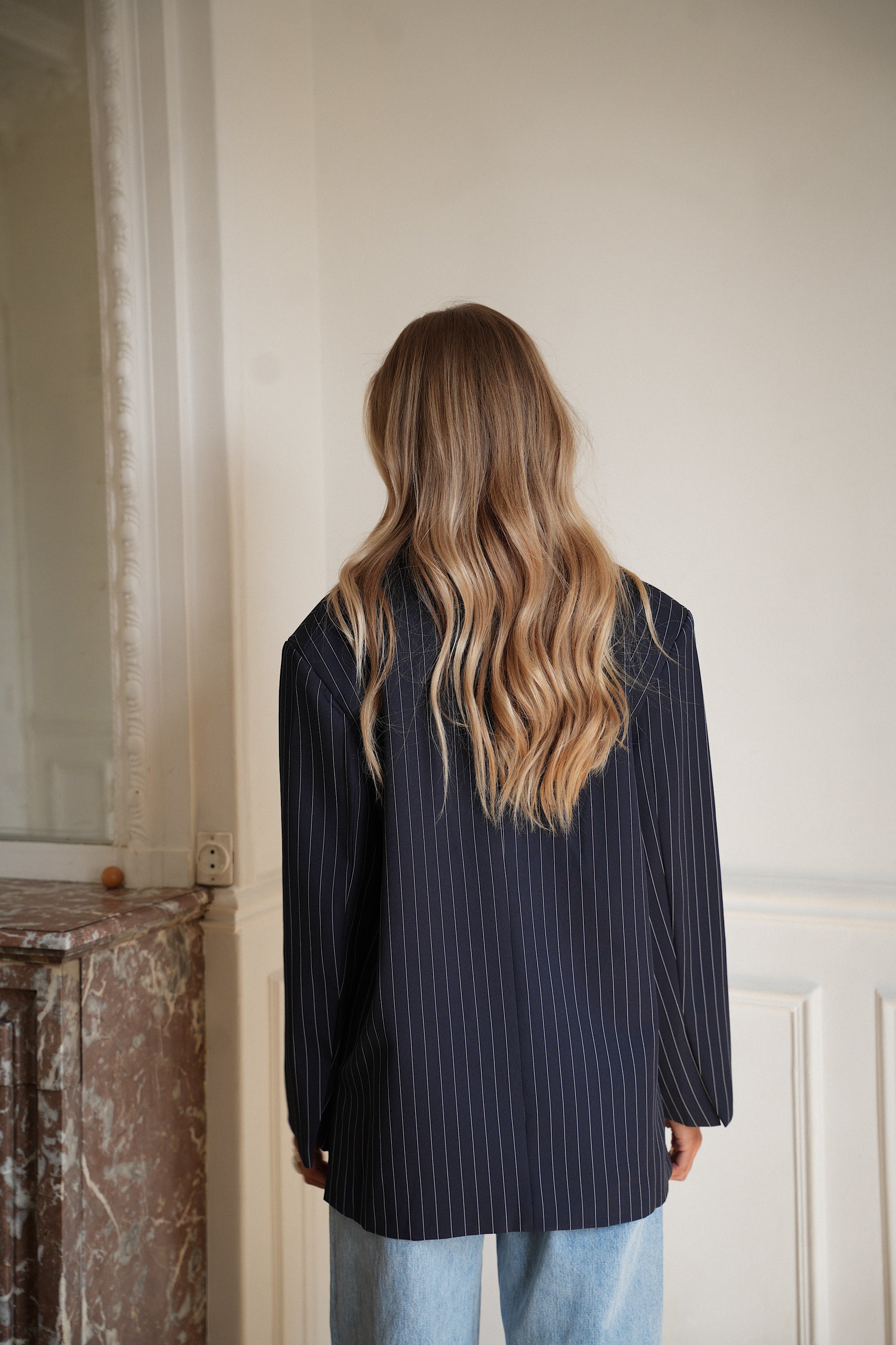 Jina marine - Blazer rayé