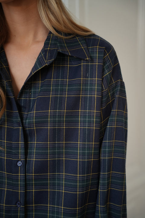 Amanda marine - Chemise à carreaux