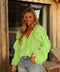 Talys verte - Blouse volantée