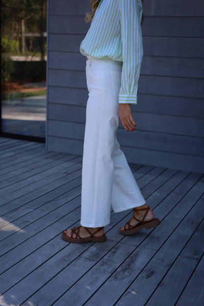 Jeany blanc - Jean droit
