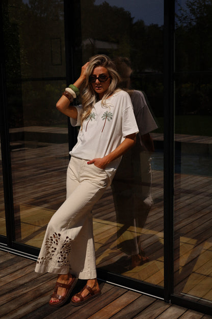 Conor blanc - T-shirt brodé