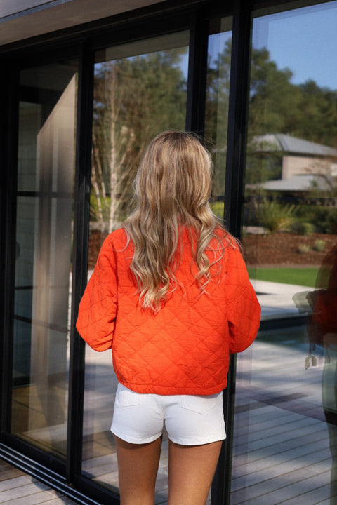 Charlotte orange - Veste zippée