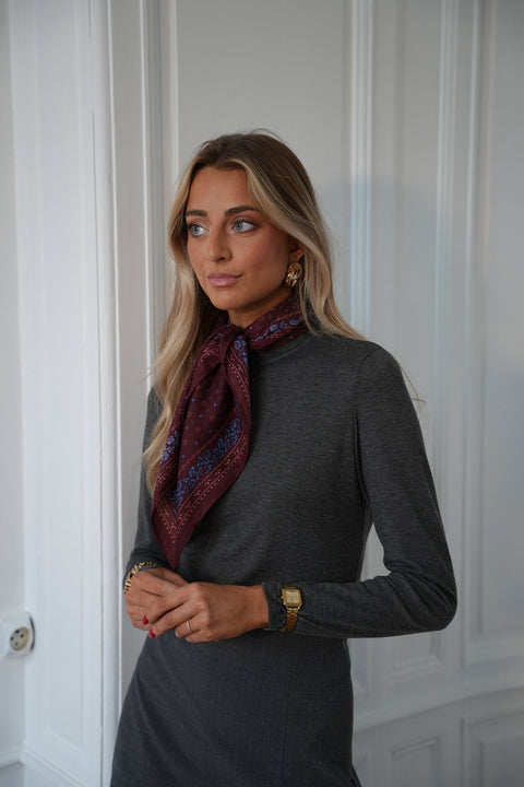 Stella gris - Pull col montant