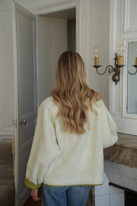 Lize olive - Veste réversible