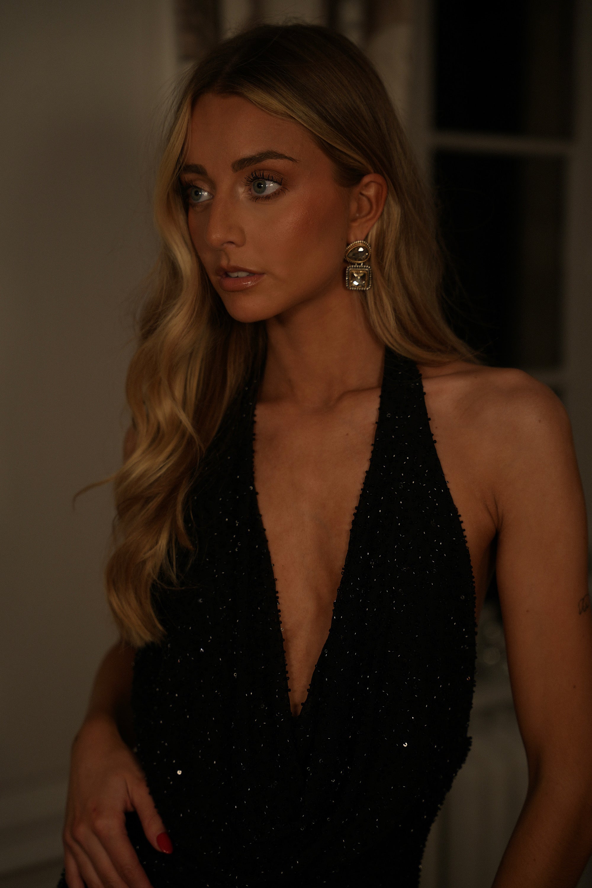 Léona noire - Robe à sequins