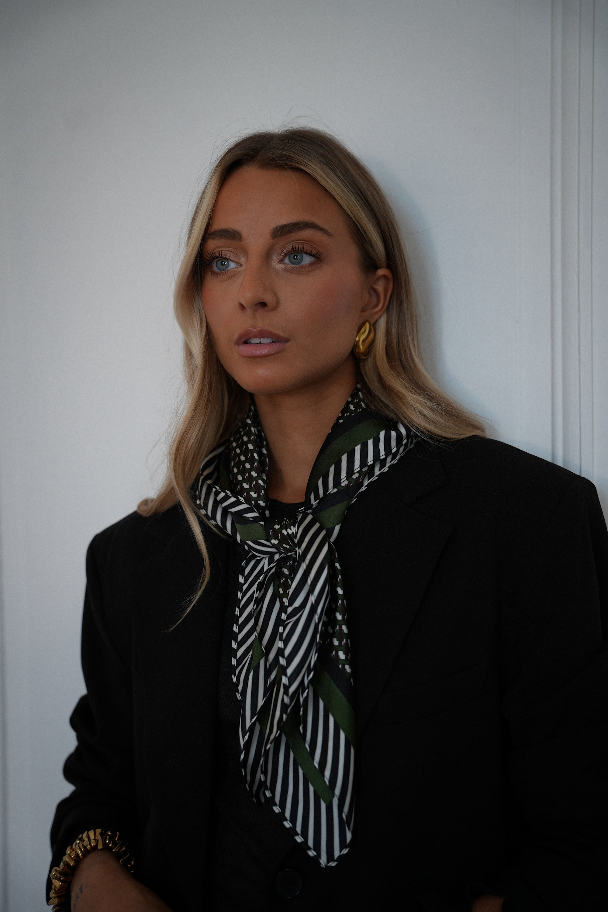 Milène vert - Foulard satiné