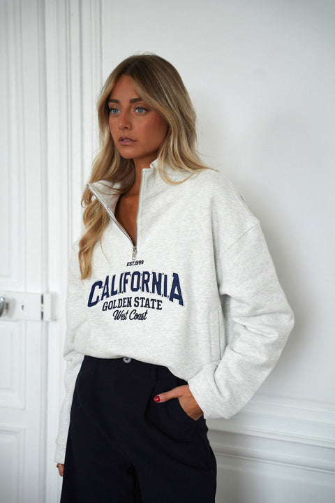 California gris - Sweat-shirt zippé