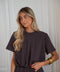 Bayla chocolat - T-shirt col rond