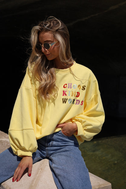 Romane jaune - Sweat-shirt brodé
