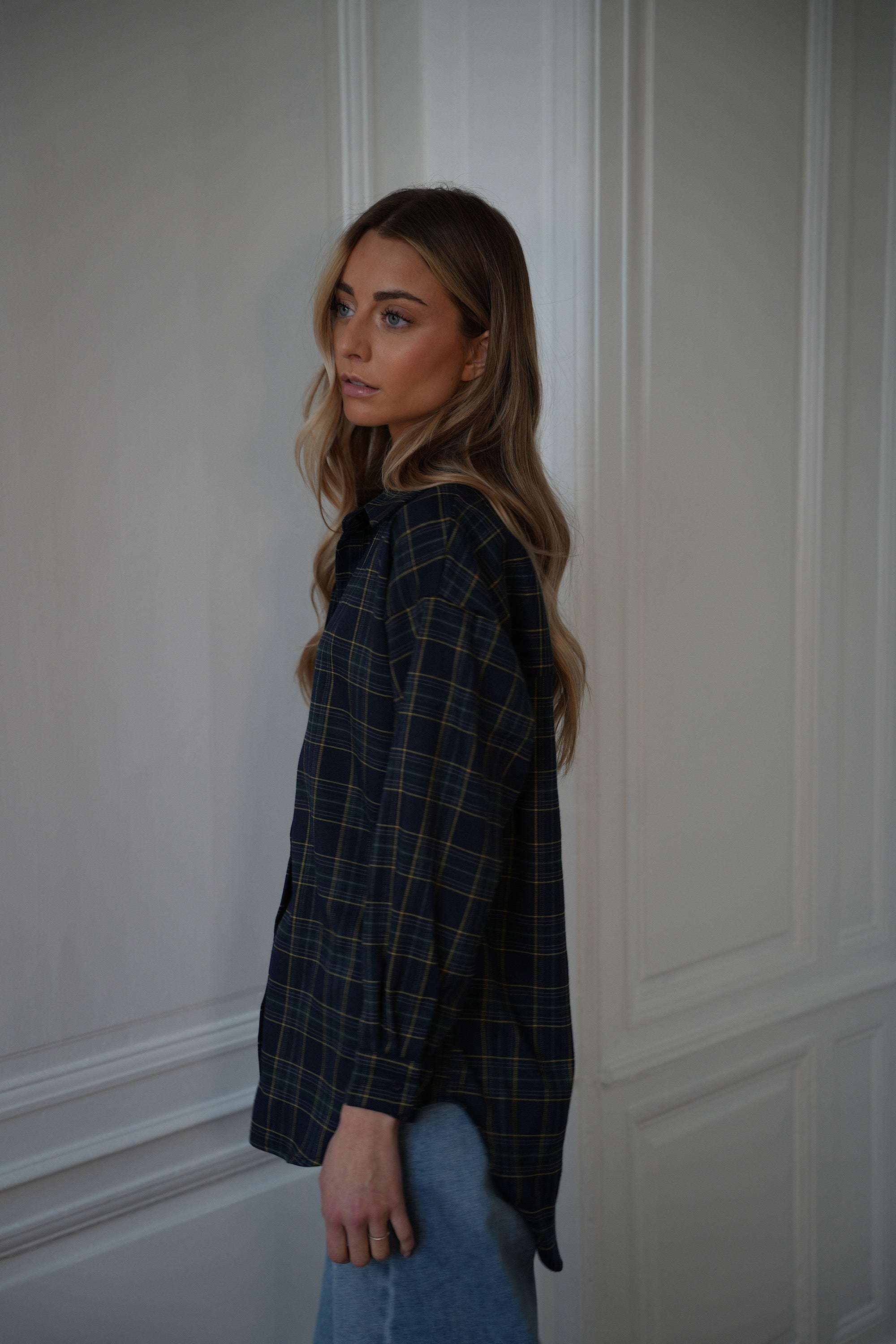 Amanda marine - Chemise à carreaux