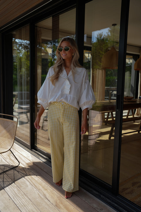 Julieth blanche - Blouse volantée