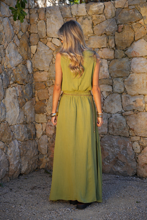 Elize olive - Ensemble jupe/top