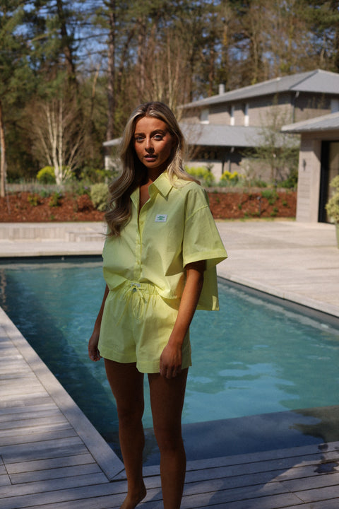 Andrea jaune - Blouse courte