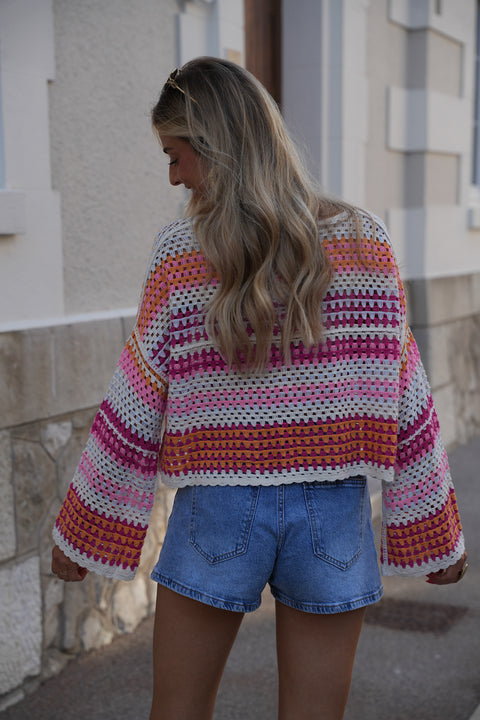 Roy coloré - Blouse en crochet