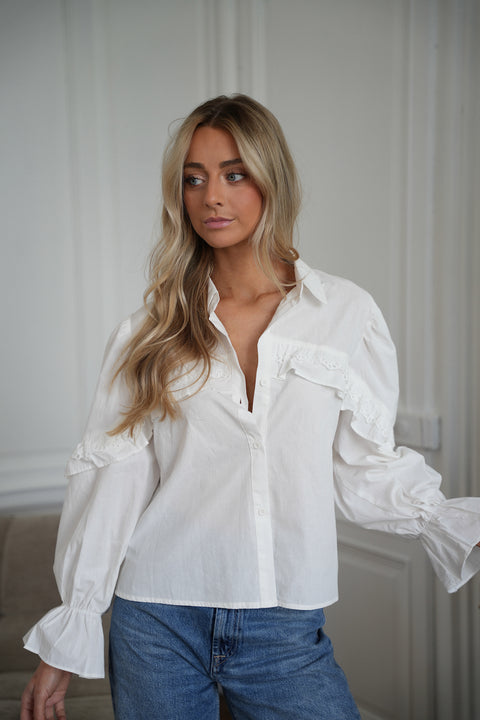 Zoa blanche - Blouse dos nu