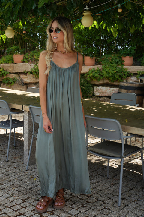 Darcy kaki - Robe longue