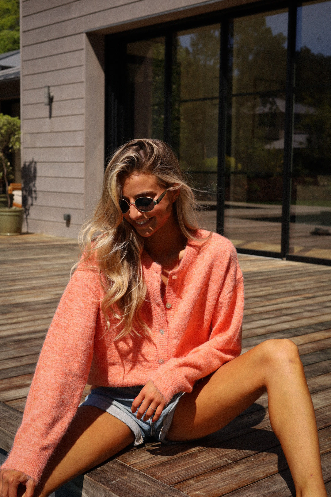 Orla orange - Gilet ample