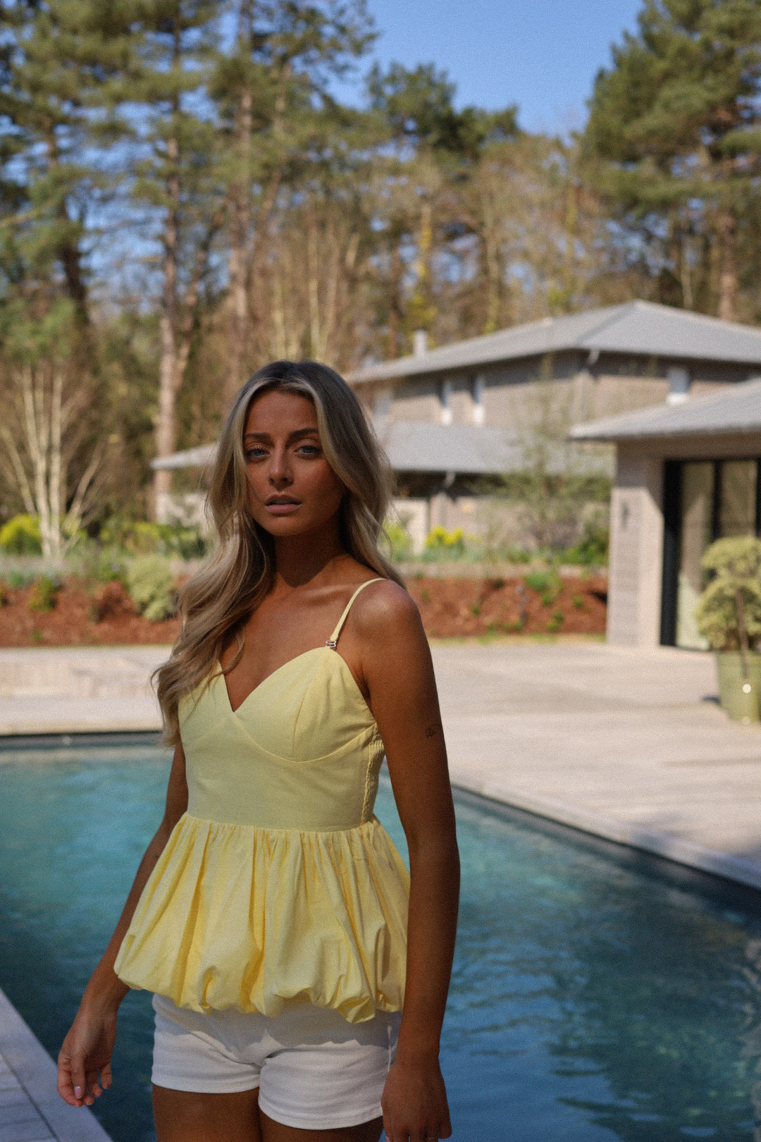 Safia jaune - Top ballon