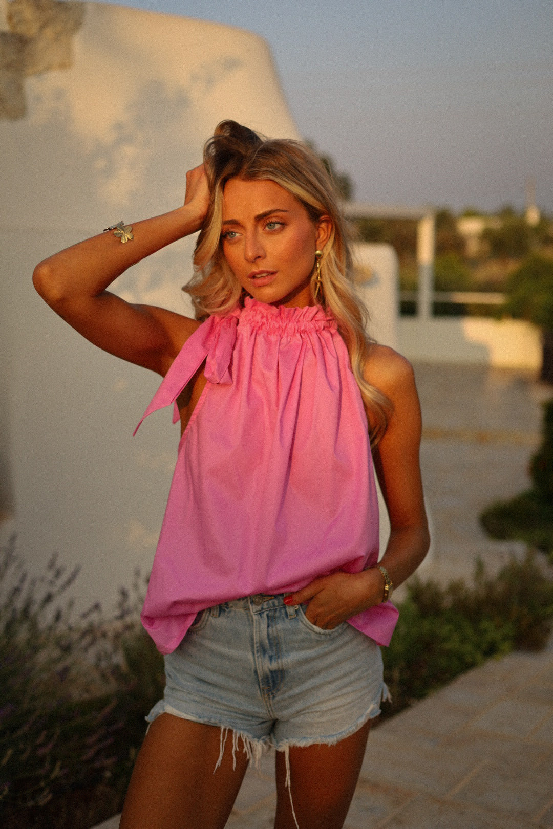 Nova rose - Blouse à noeud