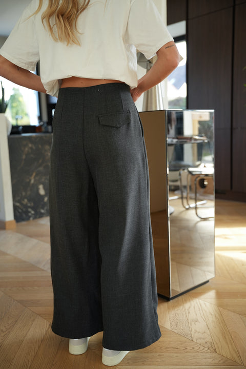 Auguste gris - Pantalon palazzo