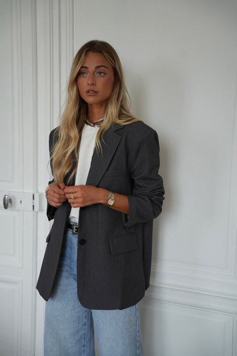 Cloé grise - Veste blazer