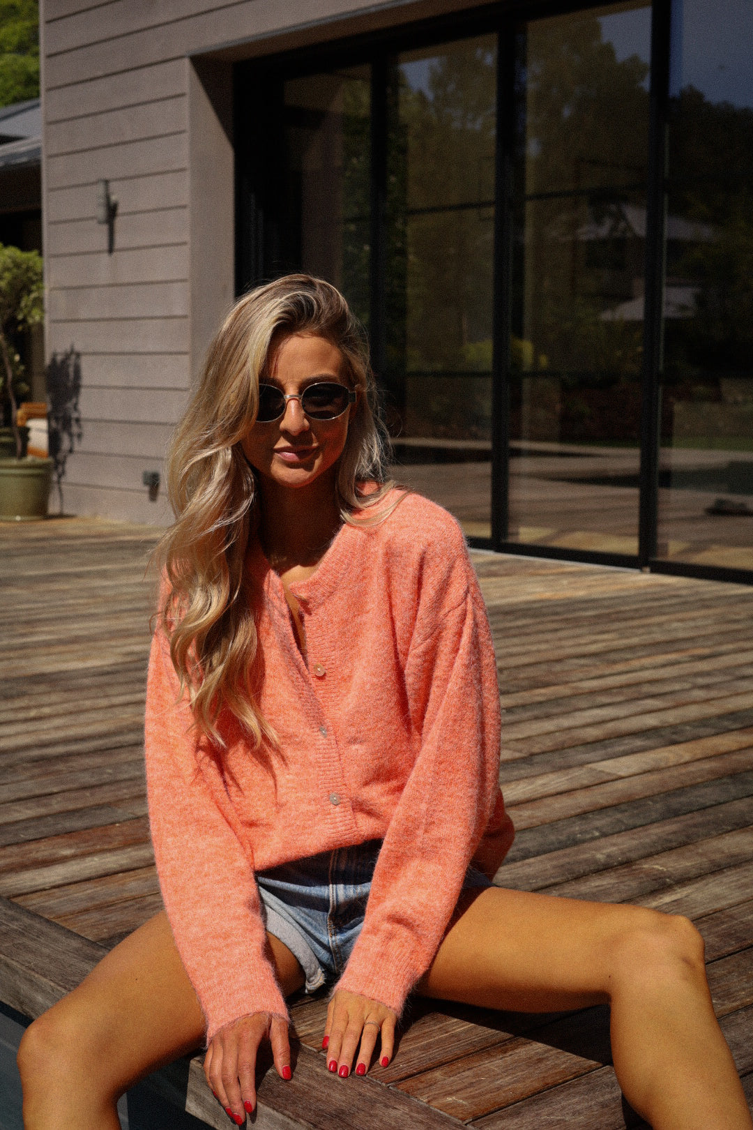 Orla orange - Gilet ample