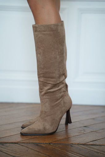 Ofelie taupes - Bottes à talons