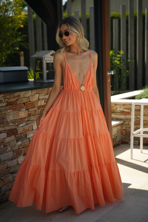 Filipa orange - Robe soleil
