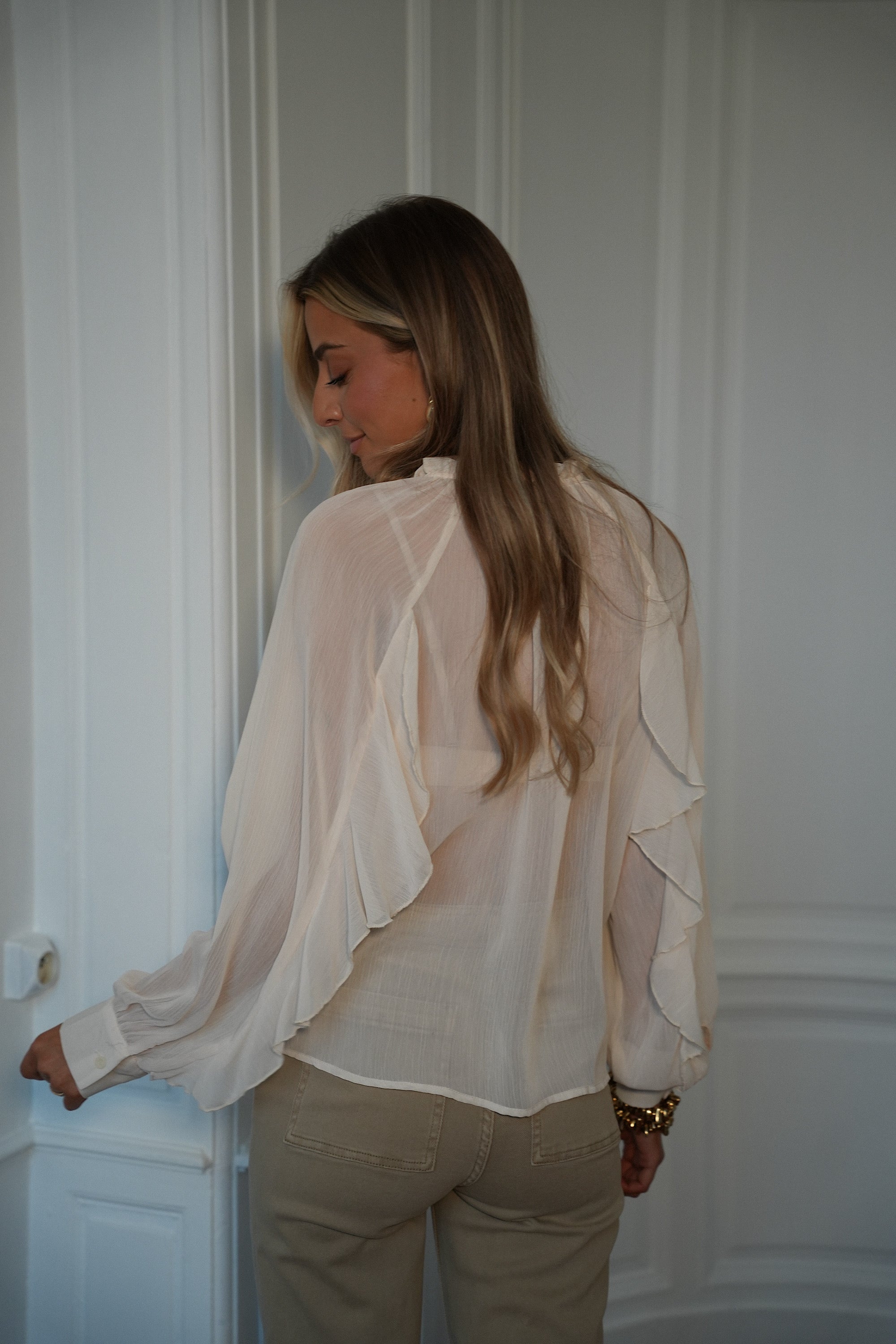 Talina crème - Blouse fluide