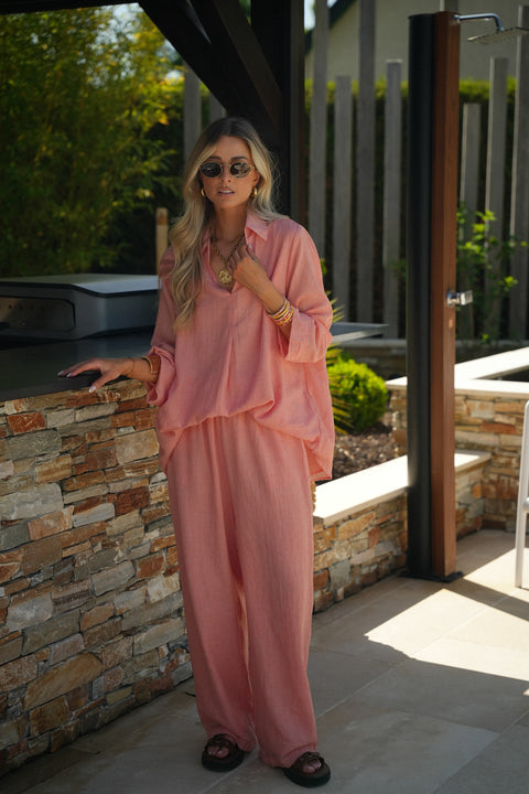 Céline corail - Blouse ample