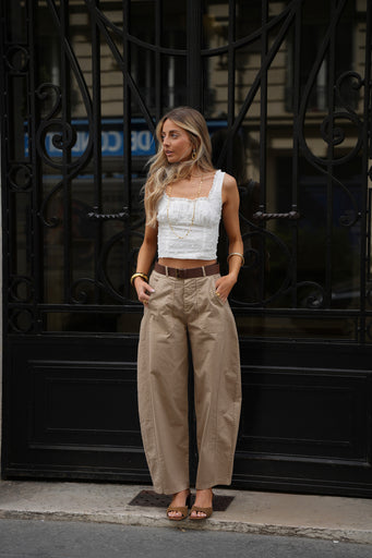 Jay beige - Pantalon ballon