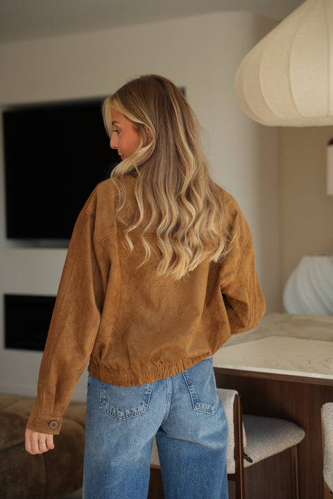 Charly camel - Veste suédée