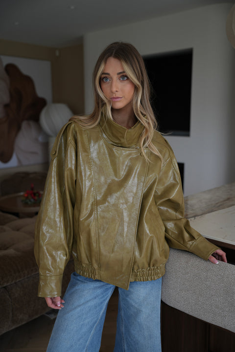 Maxine olive - Veste vernie