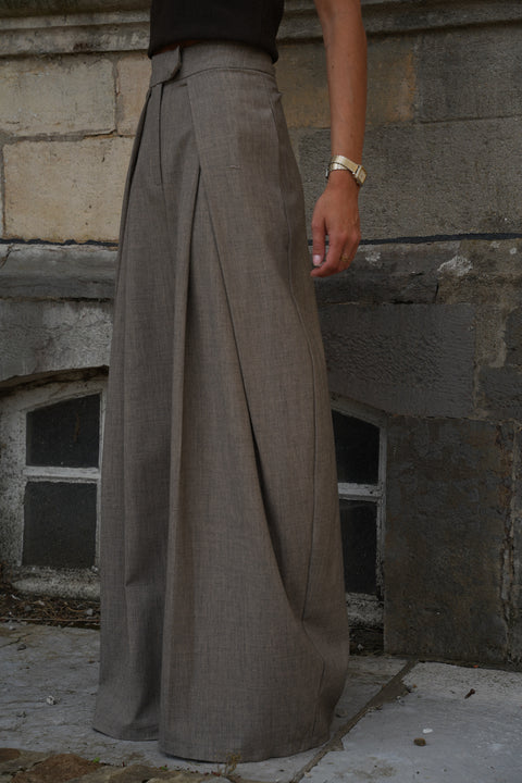 Tess taupe - Pantalon tailleur