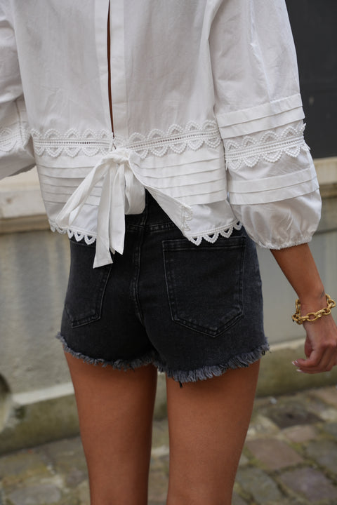 Irina noir - Short en jean