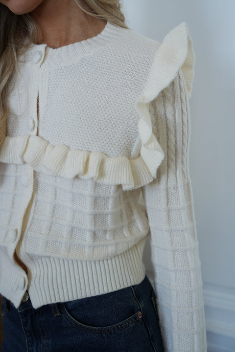 Daisy crème - Gilet volanté