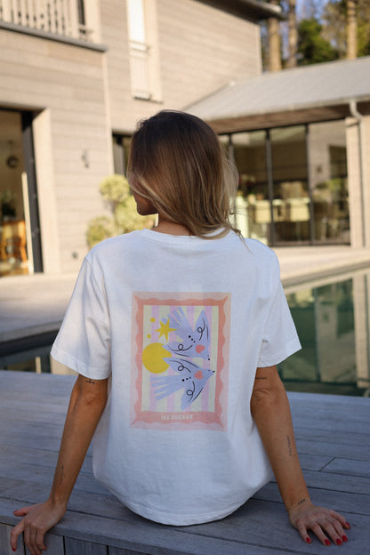 Cyntia blanc - T-shirt oiseaux