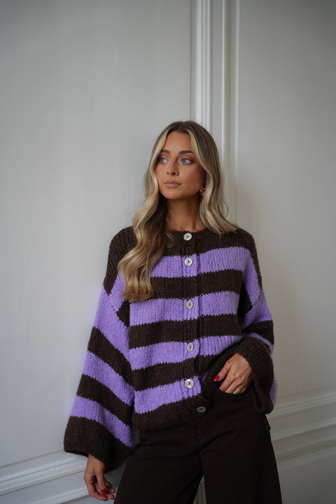 Vicky Violet - Gilet rayé