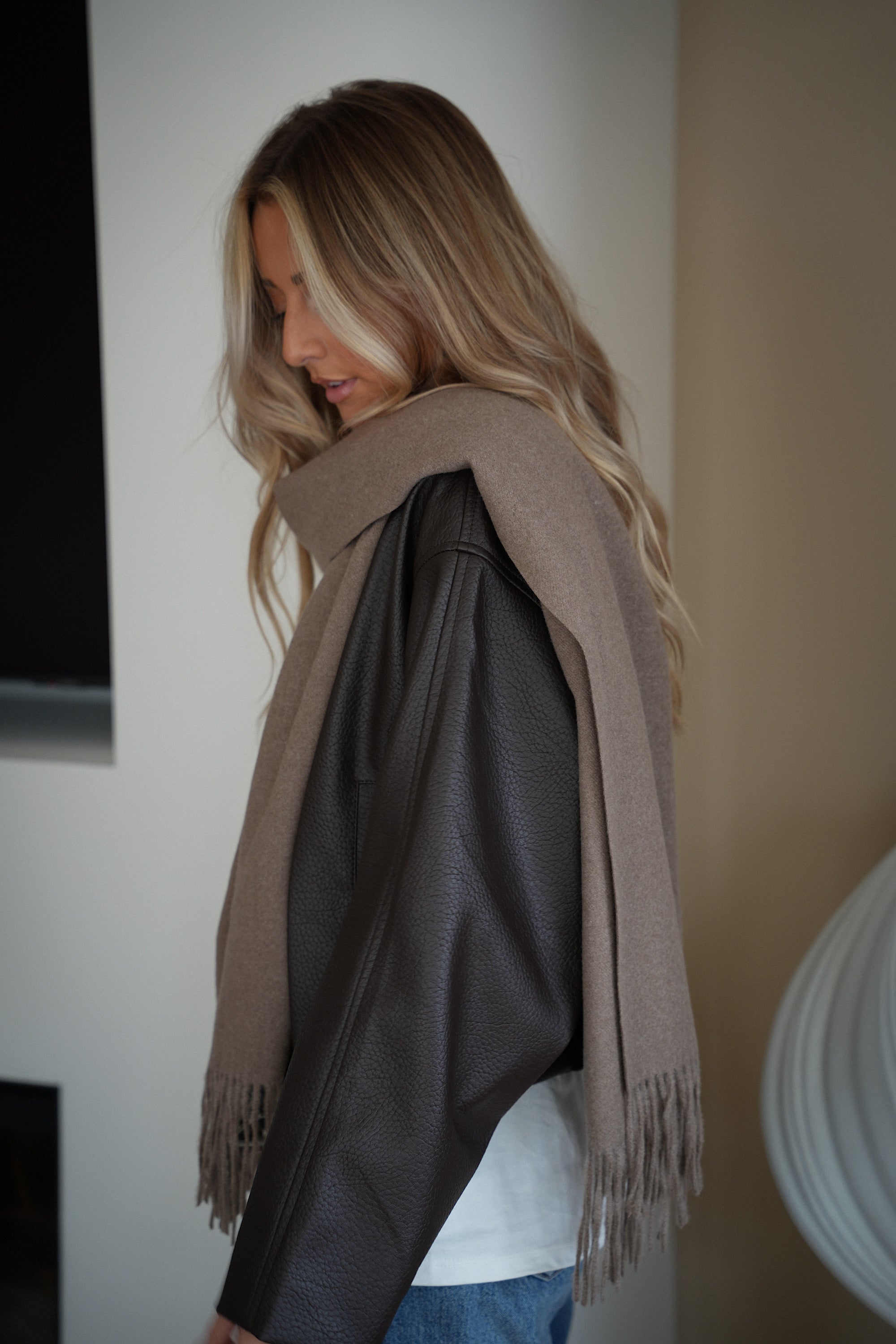 Capucine taupe - Écharpe douce